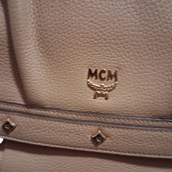 MCM Tan Leather Shoulder Bag - Picture 10 of 11
